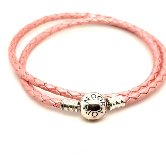 Pink Pandora Double Wrap Bracelet - Picture 2 of 4
